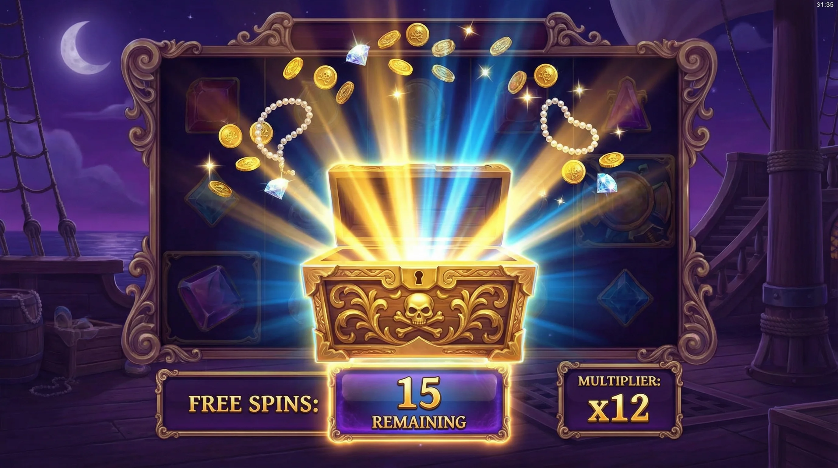 赏金女王免费旋转奖励回合演示